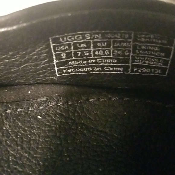 Sz 9 Ugg black "suede/leather" wedge espadrilles - Picture 6 of 6